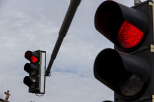 traffic light with red light