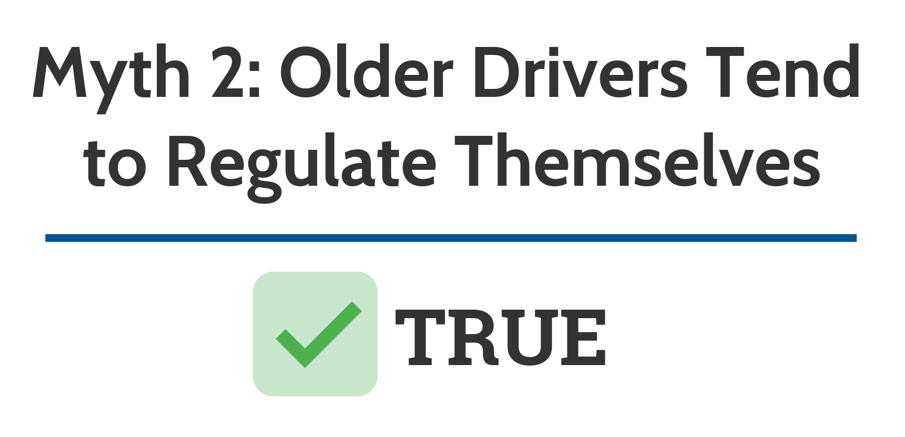 Older Drivers Tend to Regulate Themselves