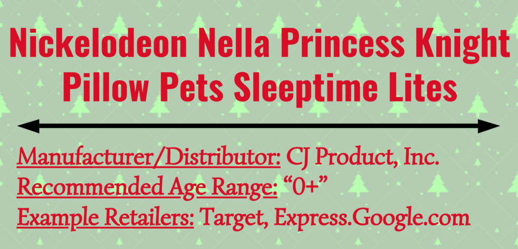 Nickelodeon Nella Princess Knight Pillow Pets Sleeptime Lites
