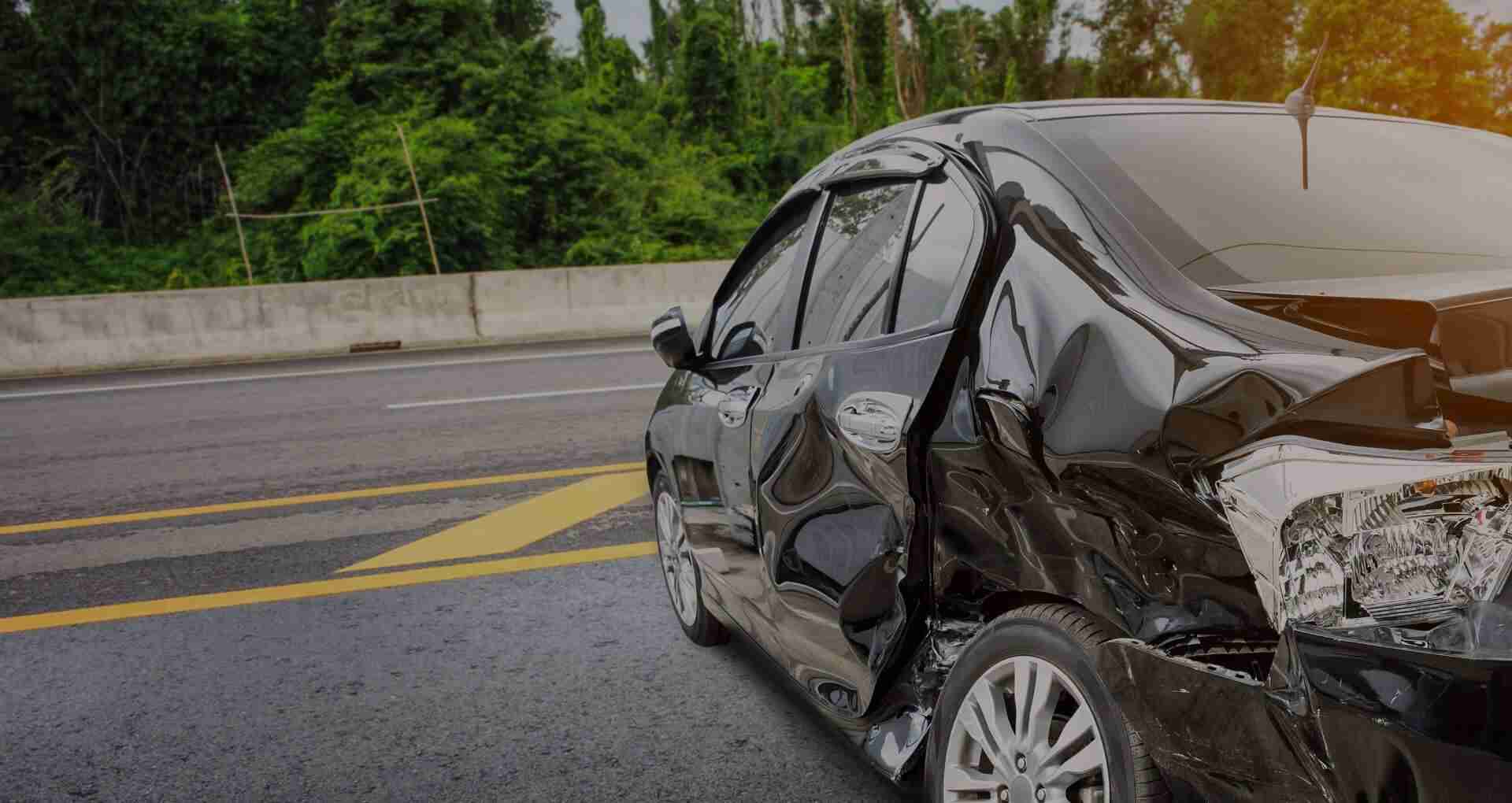 car accident on road
